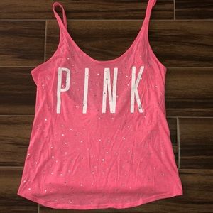Rhinestone PINK tank top
